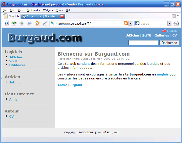 Burgaud.com 1.0 French (Powered by Drupal)
