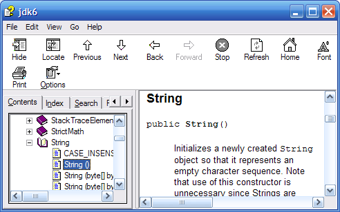 J2SE 6.0 - CHM file on Windows XP (generated with Jd2chm 0.3)