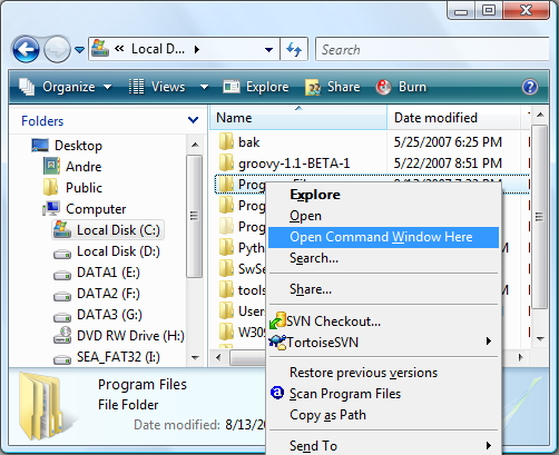 How To Open Search Folder In Vista
